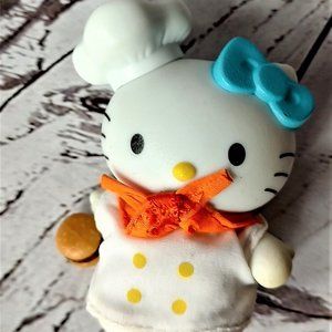 Vtg Hello Kitty Sanrio Backpack Clip 2000 Key Chain Charm Hamburger Chef